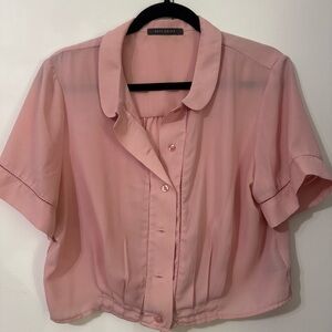 Cropped dress shirt